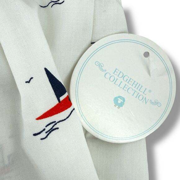Edgehill Collection Smocked Bishop Dress Bloomers Set Sz 18 M Nautical Sail Boat - Picture 5 of 7
